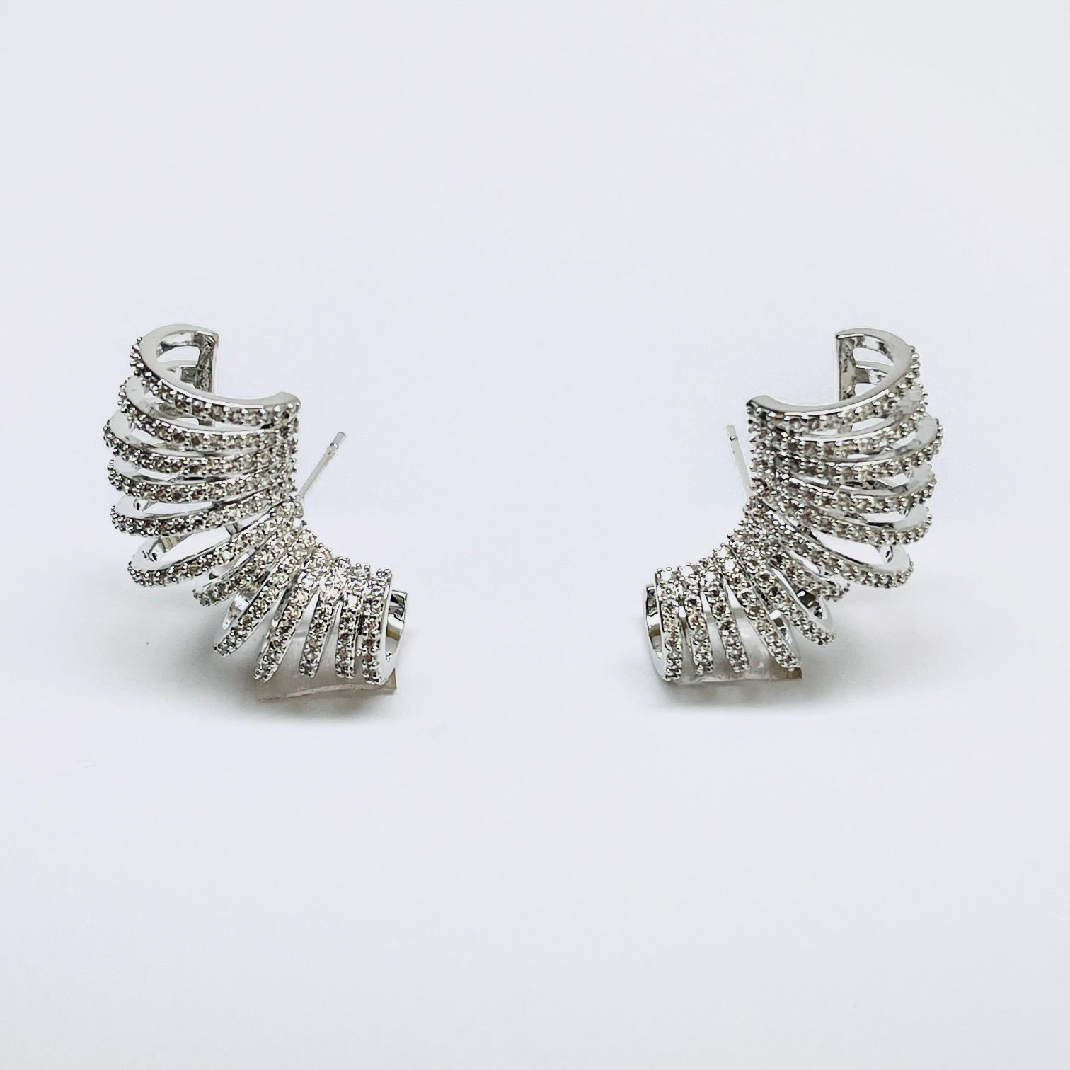 Ear Cuff Aro Zirconia - Rhodium