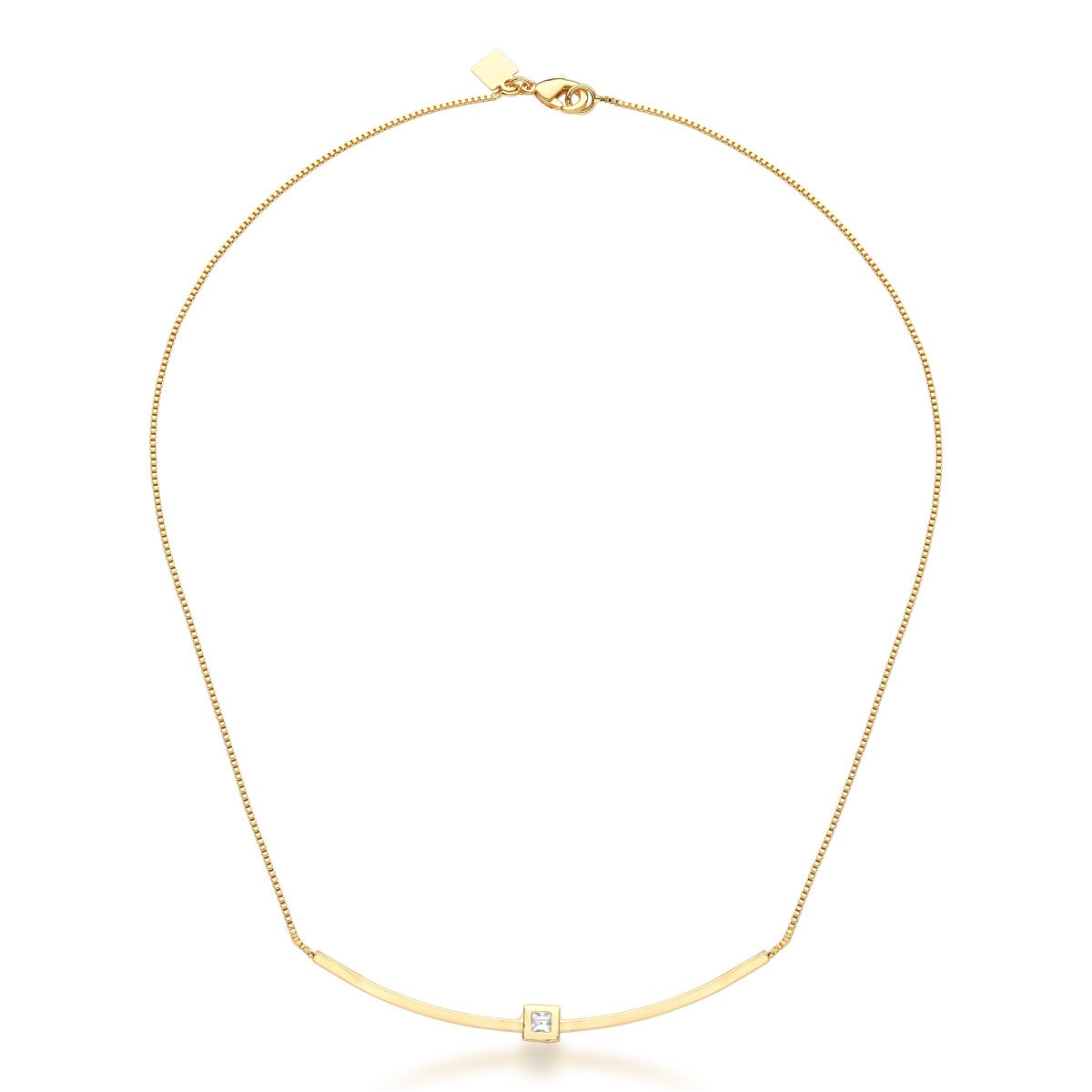 Choker Quadrado Cristal