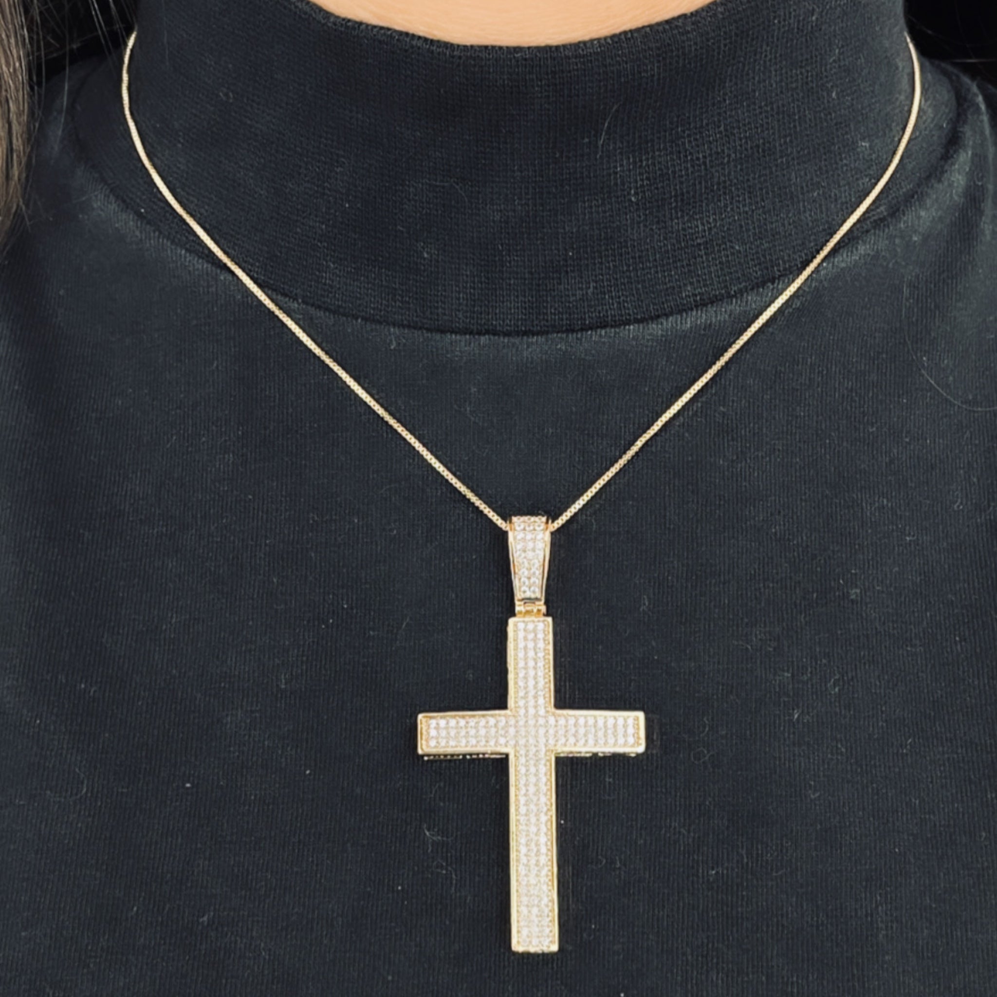 Colar Cruz Zirconia