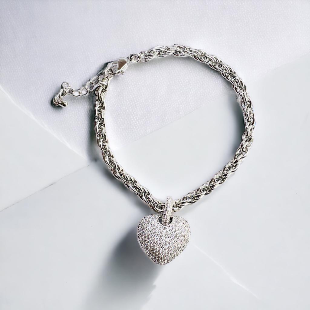 Pulseira Corrente Coração