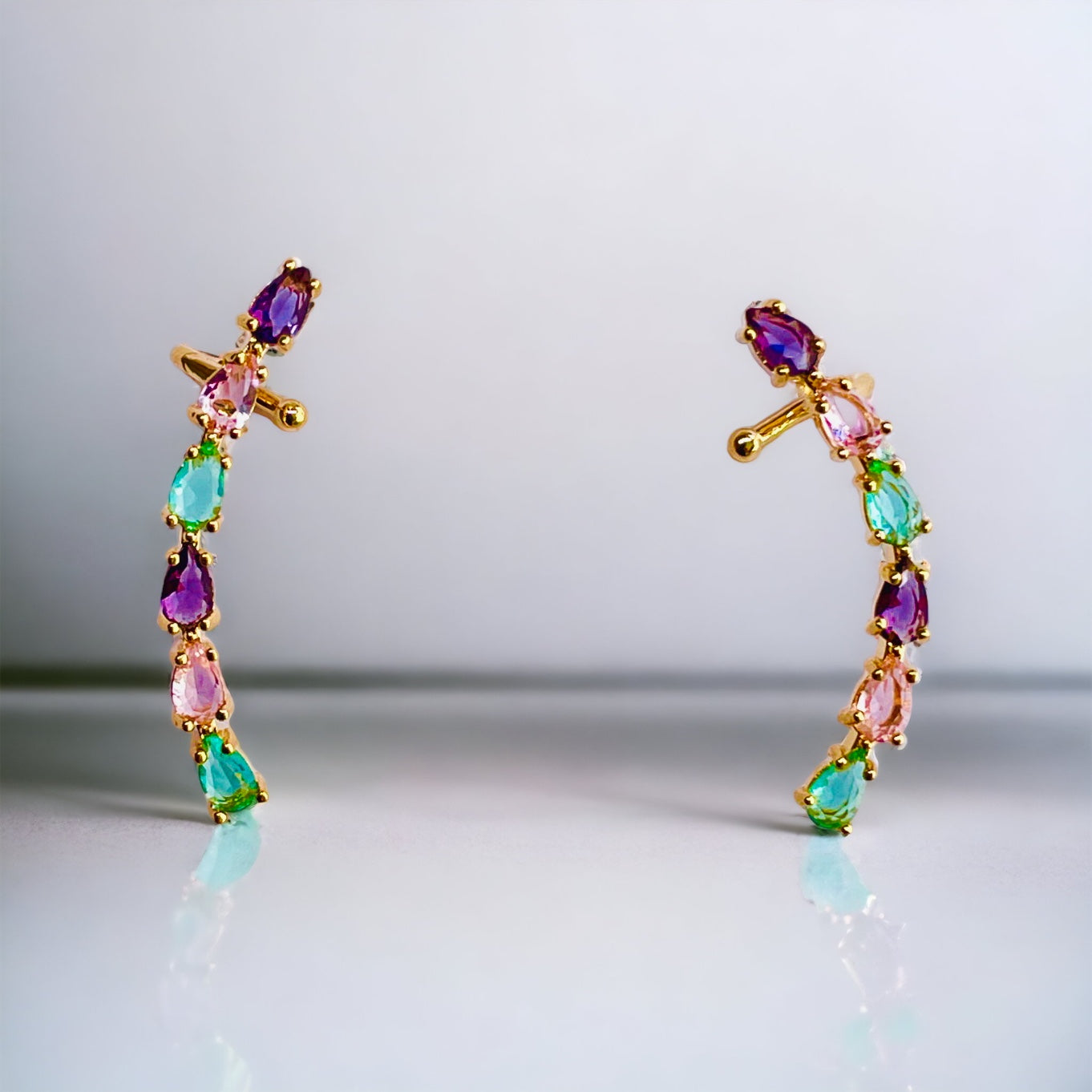 Ear Cuff Pedras Colorido